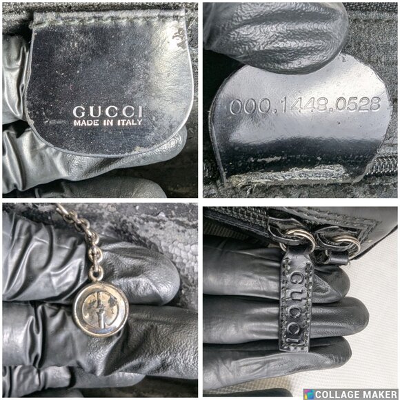 Gucci Enamel Handbag Auth Black Patent Leather Medium Women Made in Italy - Picture 5 of 12